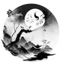 ☯・Sky & Night logo