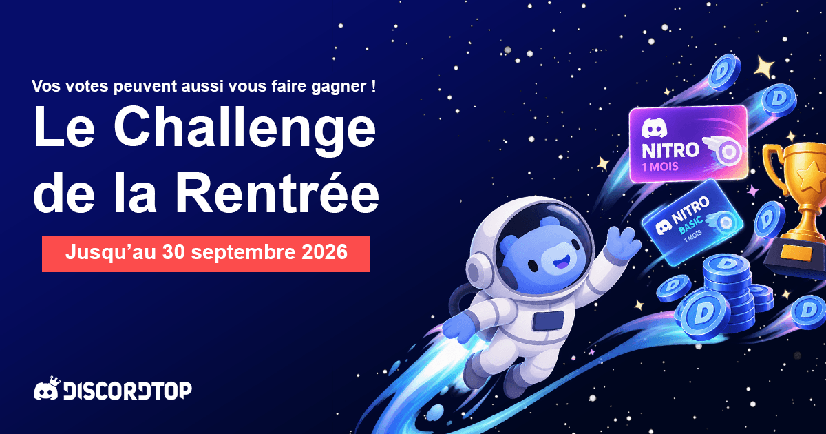 En septembre, vos votes peuvent vous faire gagner Discord Nitro